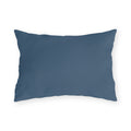 Solid slate blue outdoor lumbar pillow, 20 x 14 with no pattern