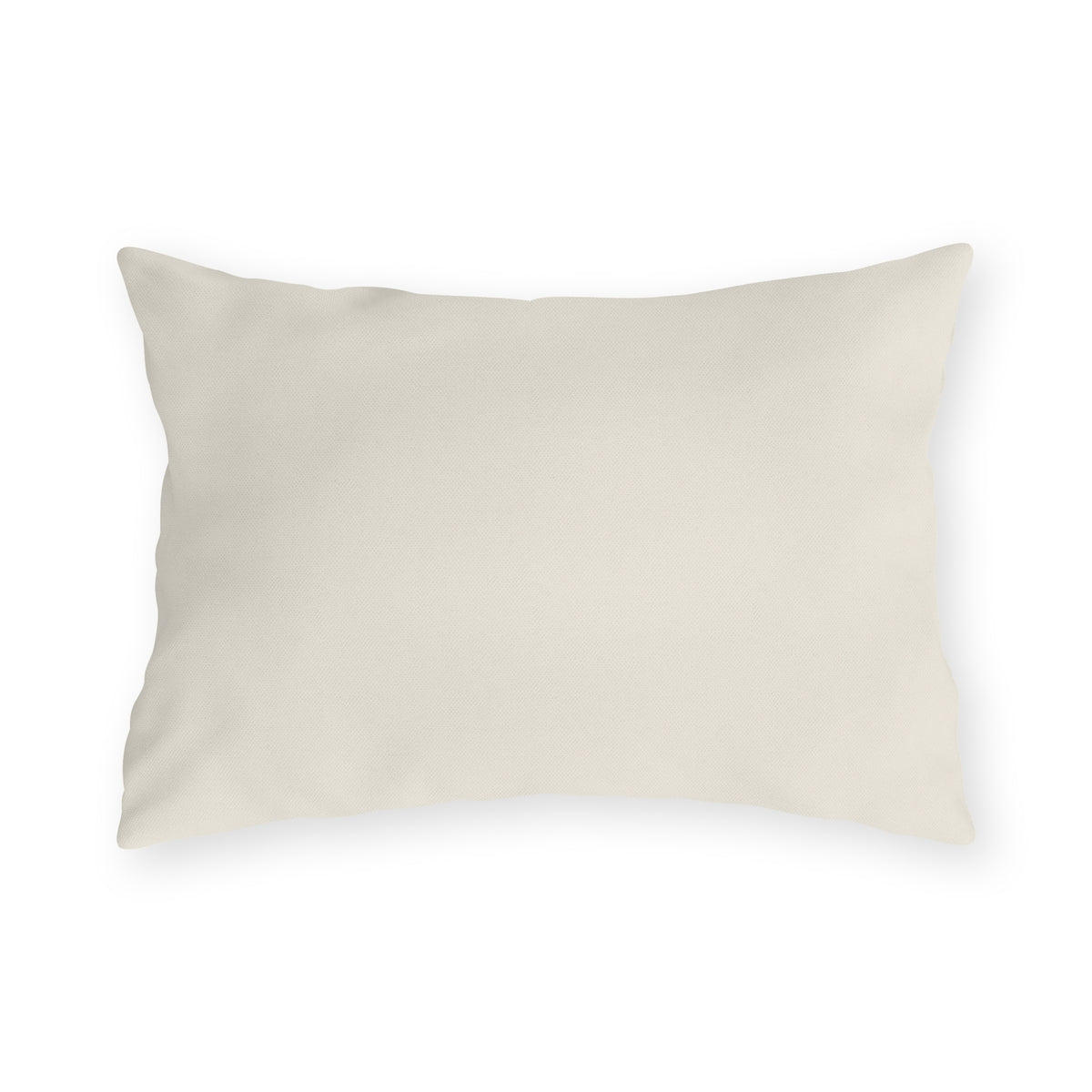 Solid cream neutral outdoor lumbar pillow, 20 x 14 with no pattern