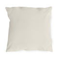Solid cream neutral outdoor pillow, 18 x 18 square with no pattern