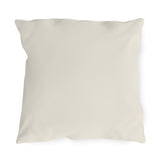 Solid cream neutral outdoor pillow, 18 x 18 square with no pattern