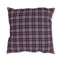 Burgundy and lavender grey tartan plaid outdoor pillow