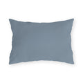 Solid dusty blue outdoor lumbar pillow, 20 x 14 with no pattern