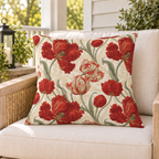 Parrot Tulip Red Outdoor Pillow