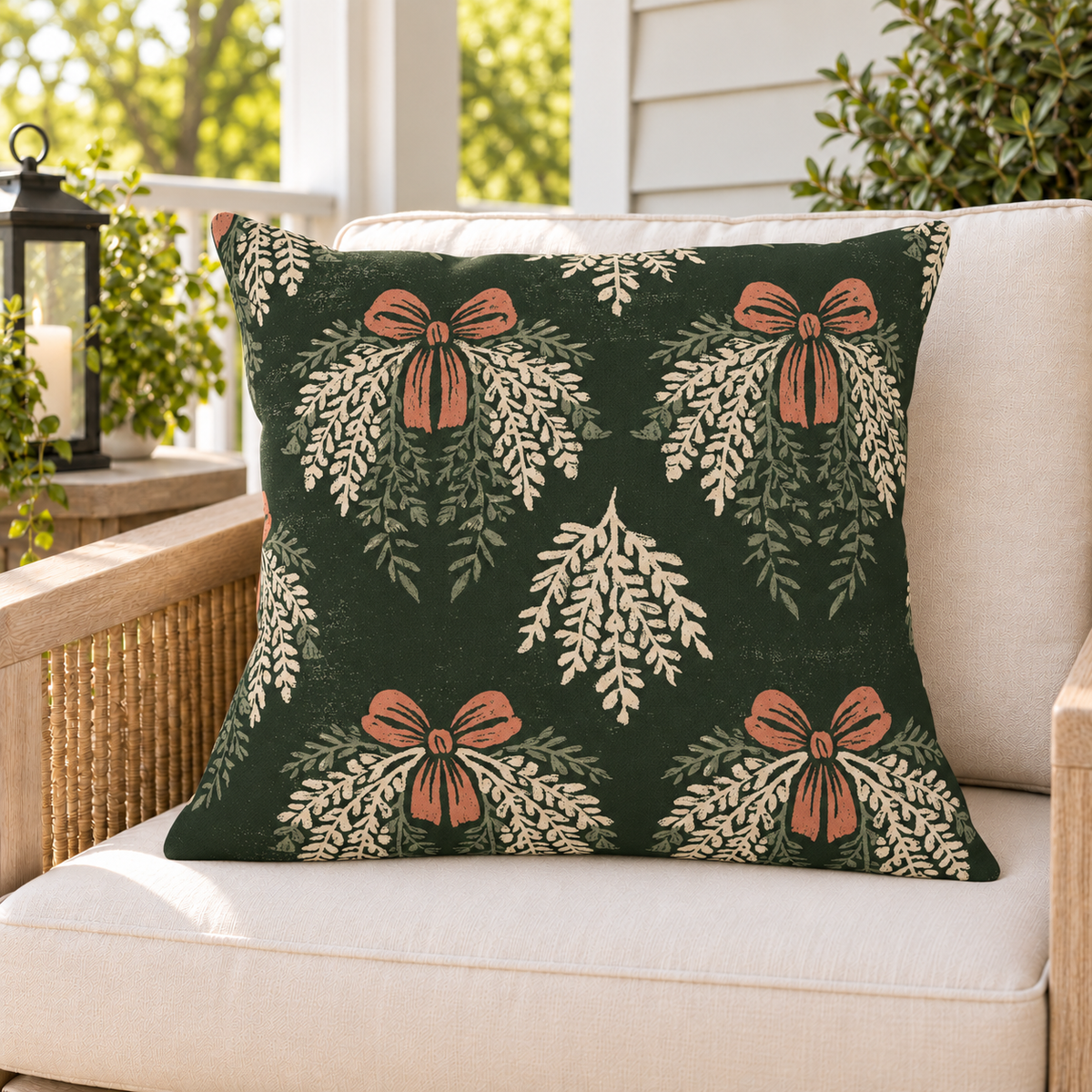 Cedar Bow Forest Outdoor Pillow