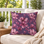 Magnolia Plum Outdoor Pillow