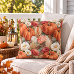 Harvest Bouquet Orange Outdoor Pillow