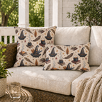 Witch Hat Cream Outdoor Lumbar Pillow