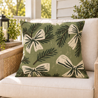 Spruce Bow Sage Outdoor Pillow