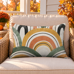 Arch Scallop Ochre Outdoor Lumbar Pillow