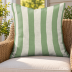 Cabana Stripe Sage Outdoor Pillow