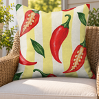 Chili Pepper Red Outdoor Pillow