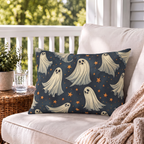Starlit Ghost Navy Outdoor Lumbar Pillow